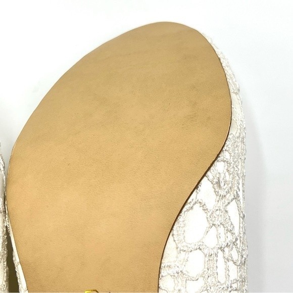 Paradox London Pink Women's Ivory White Lace Peep Toe Heels Pumps Shoes 9 - Picture 11 of 14